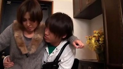 scorching asian chinese mother drills her youthful sonny
